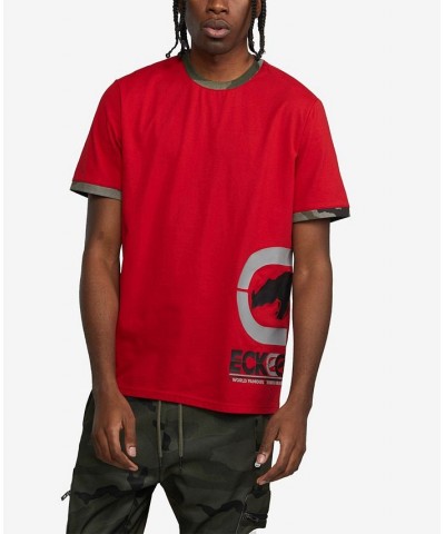 Men's Short Sleeves Rock and Roll T-shirt Red $25.52 T-Shirts