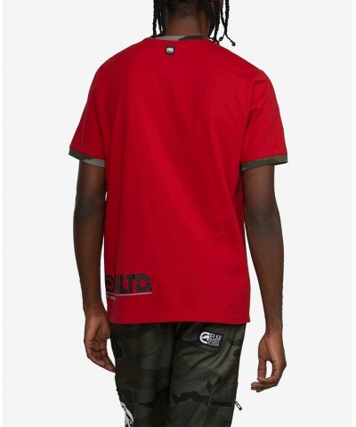 Men's Short Sleeves Rock and Roll T-shirt Red $25.52 T-Shirts