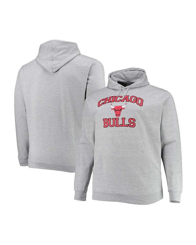 Men's Heathered Gray Chicago Bulls Big and Tall Heart and Soul Pullover Hoodie $34.40 Sweatshirt