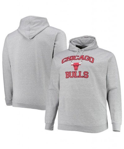 Men's Heathered Gray Chicago Bulls Big and Tall Heart and Soul Pullover Hoodie $34.40 Sweatshirt