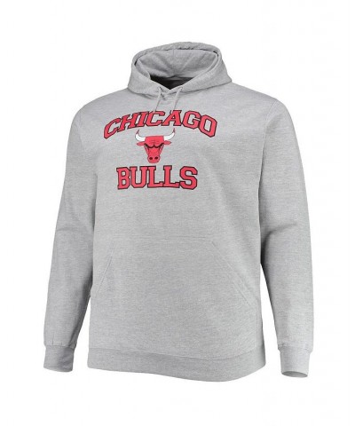 Men's Heathered Gray Chicago Bulls Big and Tall Heart and Soul Pullover Hoodie $34.40 Sweatshirt