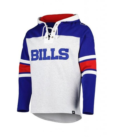 Men's Buffalo Bills Heather Gray Gridiron Lace-Up Pullover Hoodie $54.00 Sweatshirt