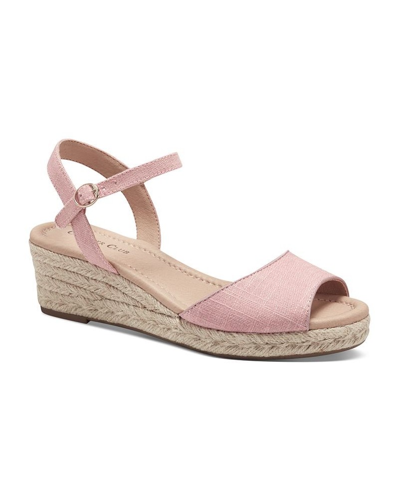 Luchia Platform Wedge Sandals Pink $34.75 Shoes