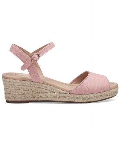 Luchia Platform Wedge Sandals Pink $34.75 Shoes