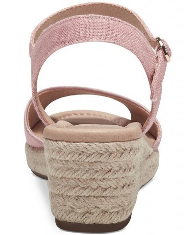 Luchia Platform Wedge Sandals Pink $34.75 Shoes