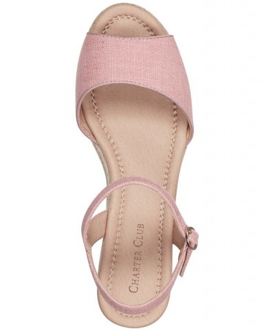 Luchia Platform Wedge Sandals Pink $34.75 Shoes