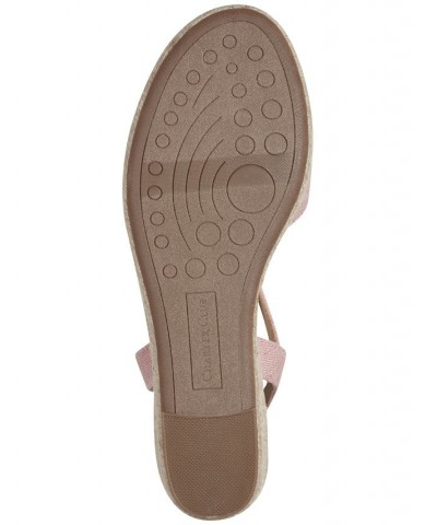 Luchia Platform Wedge Sandals Pink $34.75 Shoes