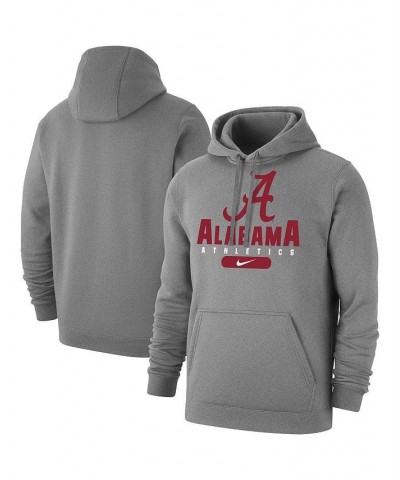 Men's Heathered Gray Alabama Crimson Tide Big and Tall Club Stack Fleece Pullover Hoodie $39.95 Sweatshirt