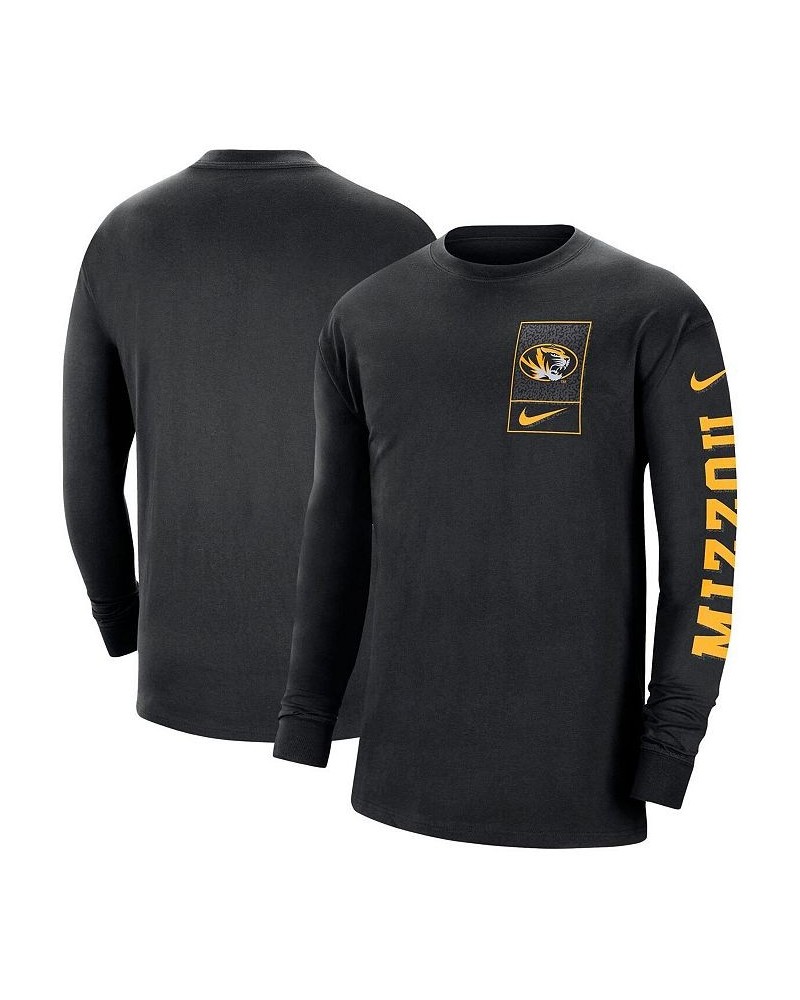 Men's Black Missouri Tigers Seasonal Max90 2-Hit Long Sleeve T-shirt $26.49 T-Shirts