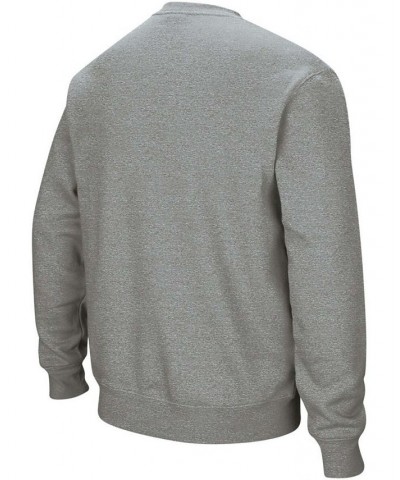 Men's Heathered Gray Auburn Tigers Arch Logo Crew Neck Sweatshirt $29.40 Sweatshirt