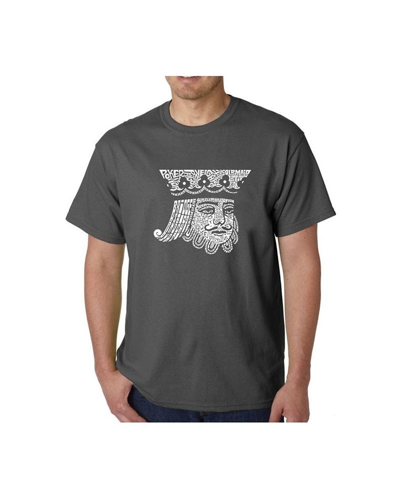 Men's Word Art T-Shirt - King of Spades Gray $14.35 T-Shirts