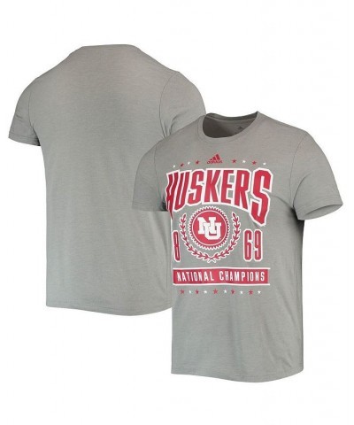 Men's Heathered Gray Nebraska Huskers Reminisce Tri-Blend T-shirt $15.36 T-Shirts