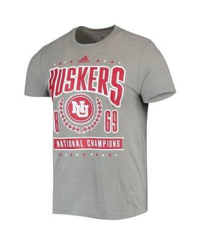 Men's Heathered Gray Nebraska Huskers Reminisce Tri-Blend T-shirt $15.36 T-Shirts