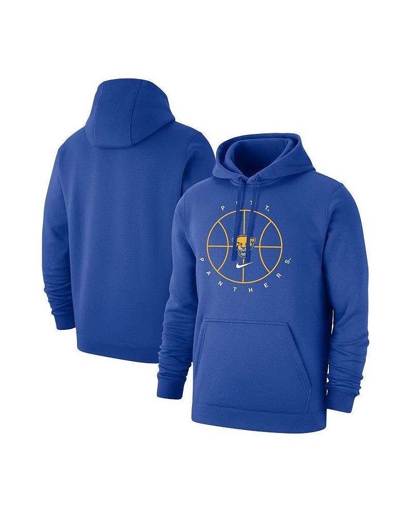 Men's Royal Pitt Panthers Basketball Icon Club Fleece Pullover Hoodie $42.50 Sweatshirt