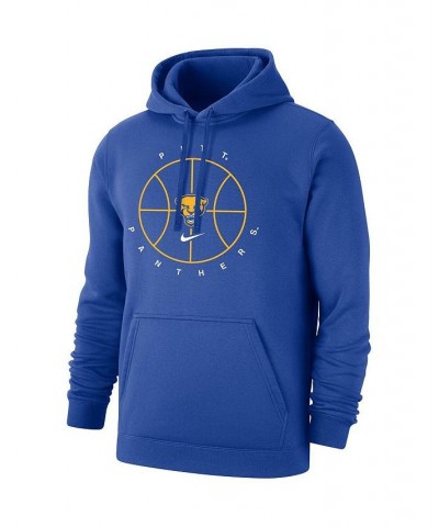 Men's Royal Pitt Panthers Basketball Icon Club Fleece Pullover Hoodie $42.50 Sweatshirt