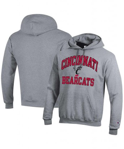 Men's Heather Gray Cincinnati Bearcats High Motor Pullover Hoodie $33.60 Sweatshirt