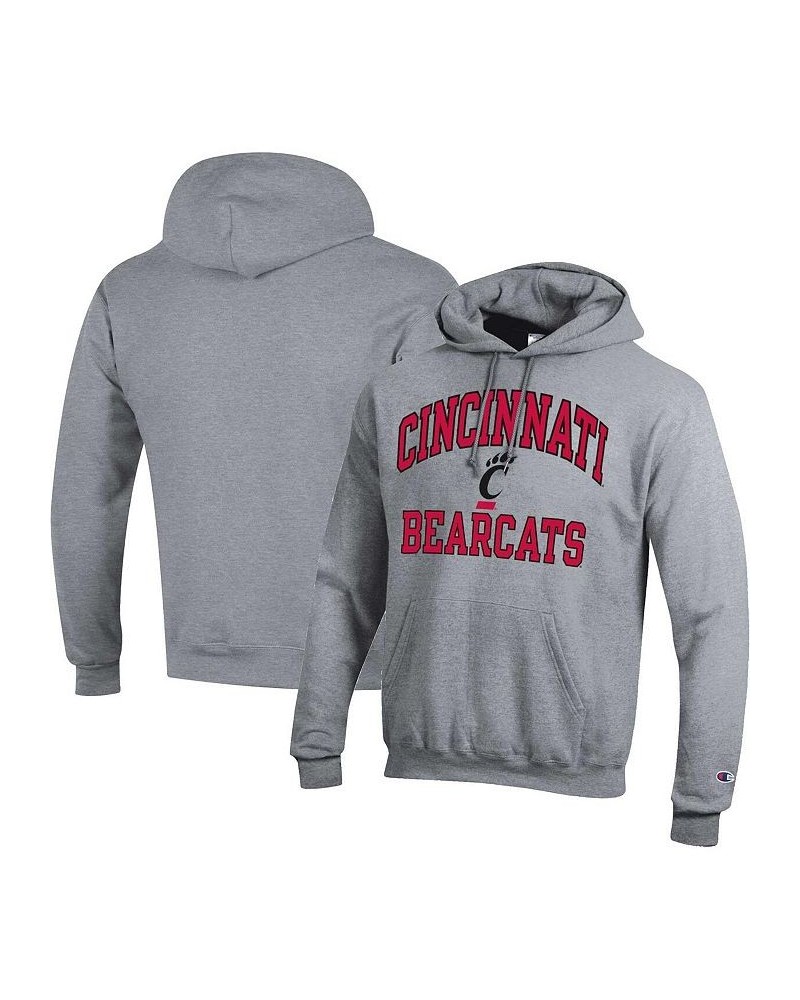 Men's Heather Gray Cincinnati Bearcats High Motor Pullover Hoodie $33.60 Sweatshirt