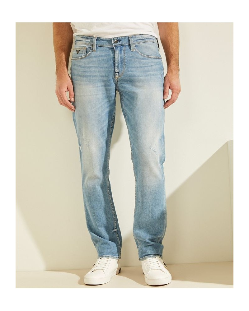 Men's Faded Slim Tapered Jeans Light Wash $44.28 Jeans