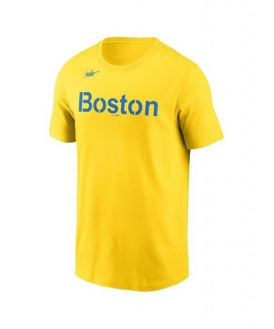 Men's David Ortiz Gold Boston Red Sox Name and Number T-shirt $28.99 T-Shirts