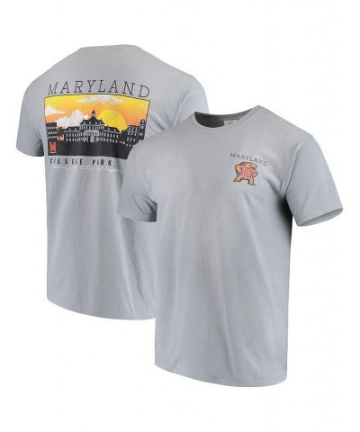 Men's Gray Maryland Terrapins Team Comfort Colors Campus Scenery T-shirt $21.41 T-Shirts