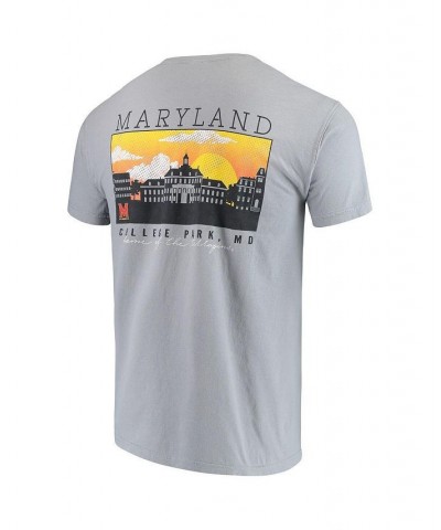 Men's Gray Maryland Terrapins Team Comfort Colors Campus Scenery T-shirt $21.41 T-Shirts