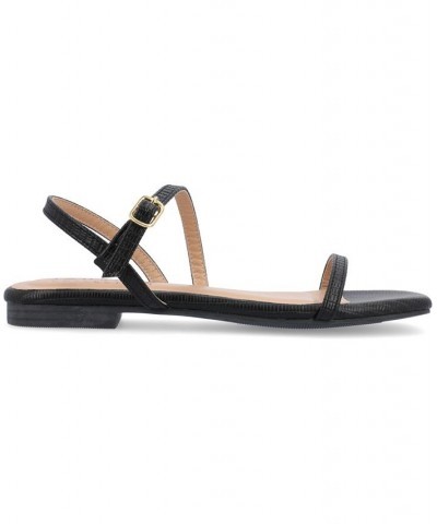 Women's Crishell Flat Sandals Black $36.80 Shoes