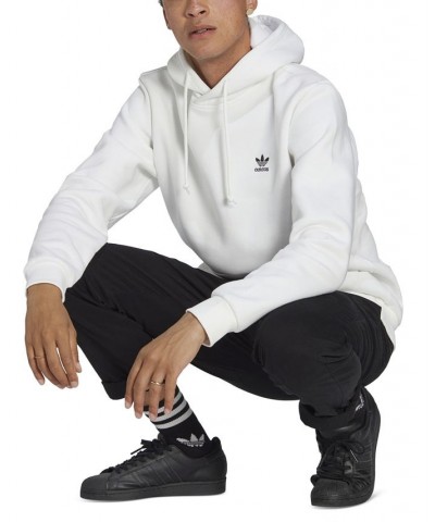 Men's Trefoil Essentials Long-Sleeve Hoodie White $37.10 Sweatshirt