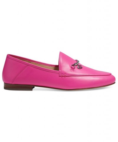 Women's Hanna Chained Loafers Pink $45.78 Shoes