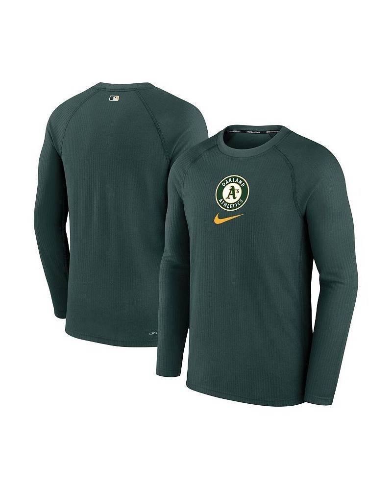 Men's Green Oakland Athletics Authentic Collection Game Raglan Performance Long Sleeve T-shirt $30.55 T-Shirts