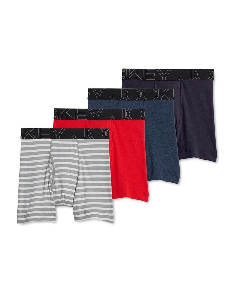 ActiveBlend 5"" Boxer Brief - 4 Pack Brown $16.69 Underwear