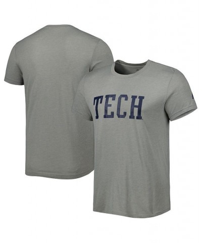 Men's Heathered Gray Georgia Tech Yellow Jackets Vintage-Like Logo Tri-Blend T-shirt $22.39 T-Shirts