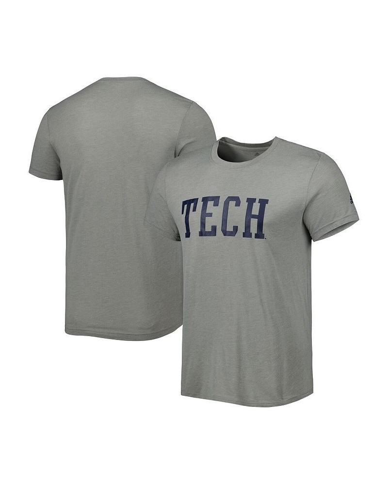 Men's Heathered Gray Georgia Tech Yellow Jackets Vintage-Like Logo Tri-Blend T-shirt $22.39 T-Shirts