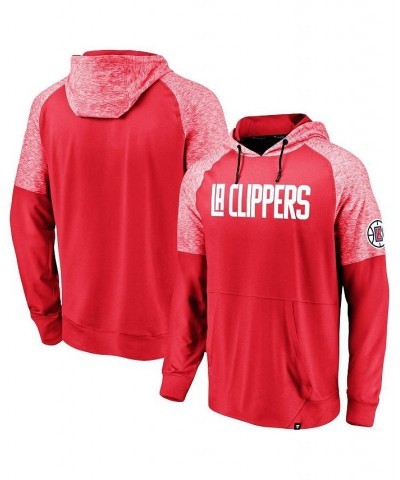 Men's Branded Red LA Clippers Made To Move Space Dye Raglan Pullover Hoodie $29.76 Sweatshirt