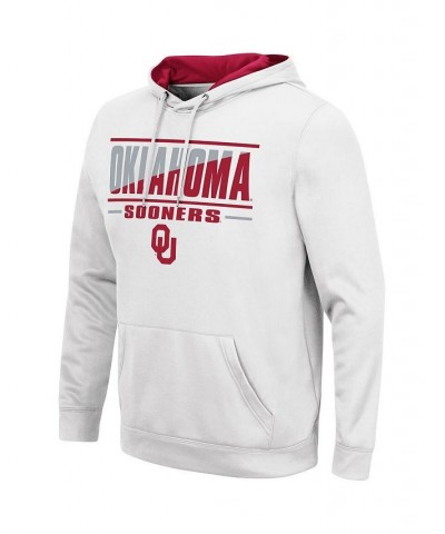 Men's White Oklahoma Sooners Slash Stack 2.0 Pullover Hoodie $28.60 Sweatshirt