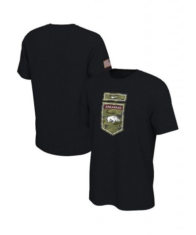 Men's Black Arkansas Razorbacks Veterans Camo T-shirt $21.99 T-Shirts