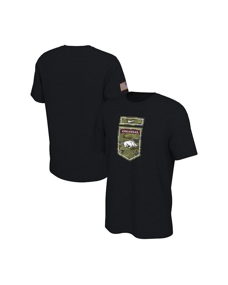 Men's Black Arkansas Razorbacks Veterans Camo T-shirt $21.99 T-Shirts