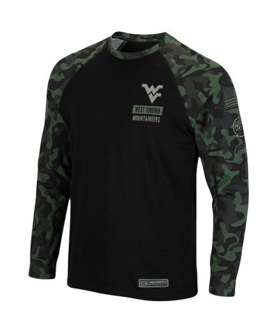 Men's Black West Virginia Mountaineers OHT Military-Inspired Appreciation Camo Raglan Long Sleeve T-shirt $22.00 T-Shirts