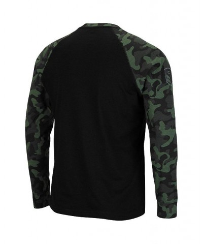 Men's Black West Virginia Mountaineers OHT Military-Inspired Appreciation Camo Raglan Long Sleeve T-shirt $22.00 T-Shirts