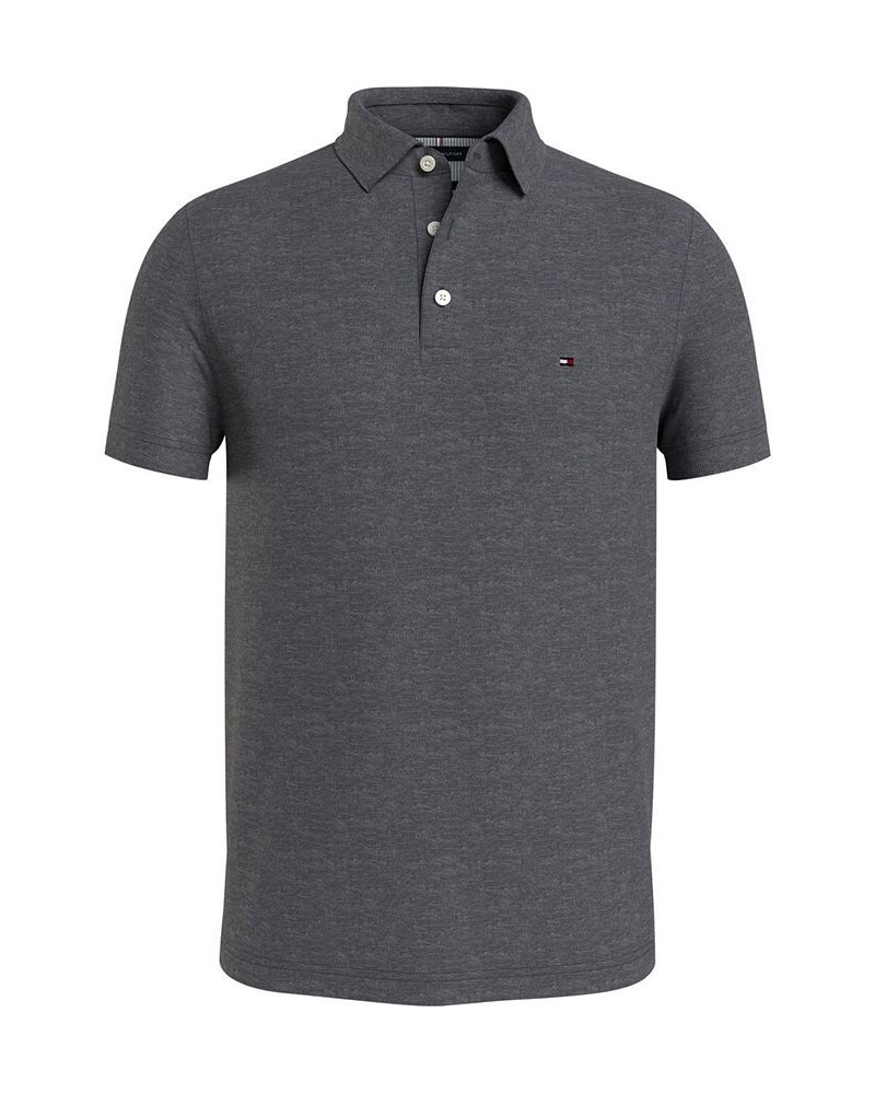 Men's TH Flex Slim Fit Short-Sleeve Polo Gray $38.16 Polo Shirts