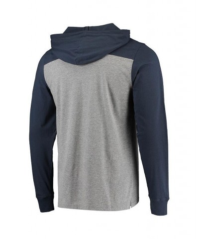 Men's '47 Heathered Gray, Navy Chicago Bears Franklin Wooster Long Sleeve Hoodie T-shirt $23.46 T-Shirts