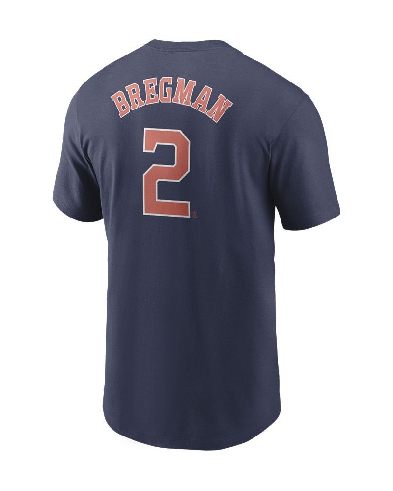 Men's Alex Bregman Houston Astros Name and Number Player T-Shirt $27.99 T-Shirts