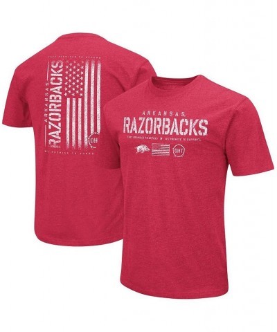 Men's Heather Cardinal Arkansas Razorbacks OHT Military-Inspired Appreciation Flag 2.0 T-shirt $24.29 T-Shirts