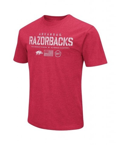 Men's Heather Cardinal Arkansas Razorbacks OHT Military-Inspired Appreciation Flag 2.0 T-shirt $24.29 T-Shirts