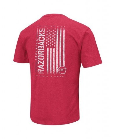 Men's Heather Cardinal Arkansas Razorbacks OHT Military-Inspired Appreciation Flag 2.0 T-shirt $24.29 T-Shirts