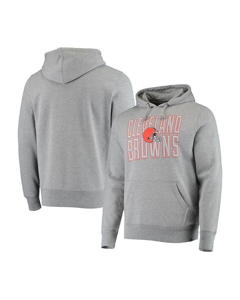 Men's '47 Heathered Gray Cleveland Browns Bevel Pullover Hoodie $34.30 Sweatshirt