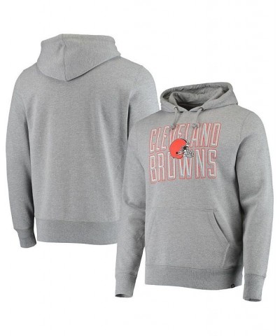 Men's '47 Heathered Gray Cleveland Browns Bevel Pullover Hoodie $34.30 Sweatshirt