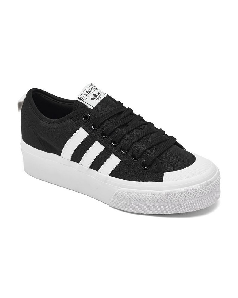 Women's Originals Nizza Platform Casual Sneakers Black $27.00 Shoes