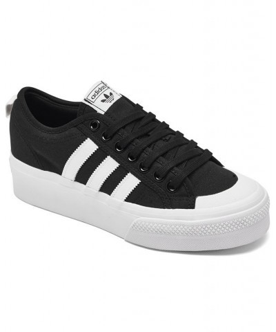 Women's Originals Nizza Platform Casual Sneakers Black $27.00 Shoes