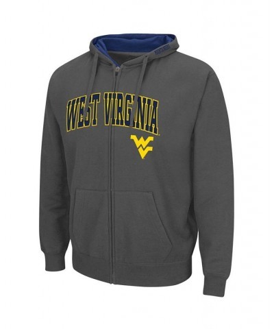 Men's Charcoal West Virginia Mountaineers Arch Logo 3.0 Full-Zip Hoodie $25.80 Sweatshirt