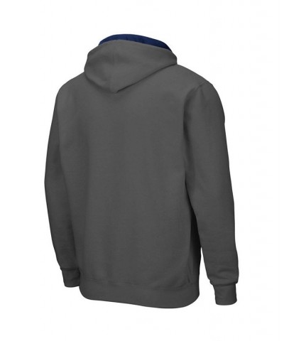 Men's Charcoal West Virginia Mountaineers Arch Logo 3.0 Full-Zip Hoodie $25.80 Sweatshirt